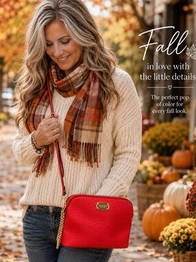 Michael Kors snakeskin Crossbody Interior with orangeTrim